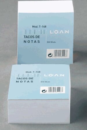 Loan T148 Taco de Notas Encolado Blanco